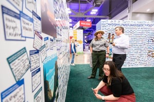 Park Ranger speaking to an attendee of SXSW